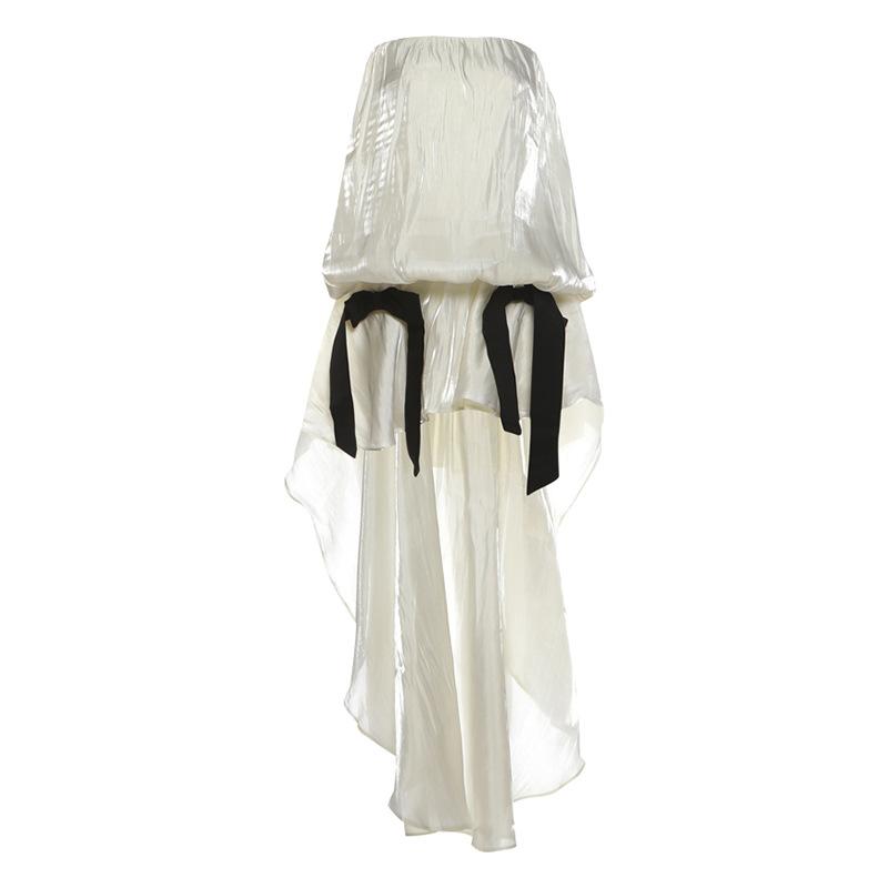 2026 European and American summer new atmosphere wear mesh bow decorative design sleeveless dress