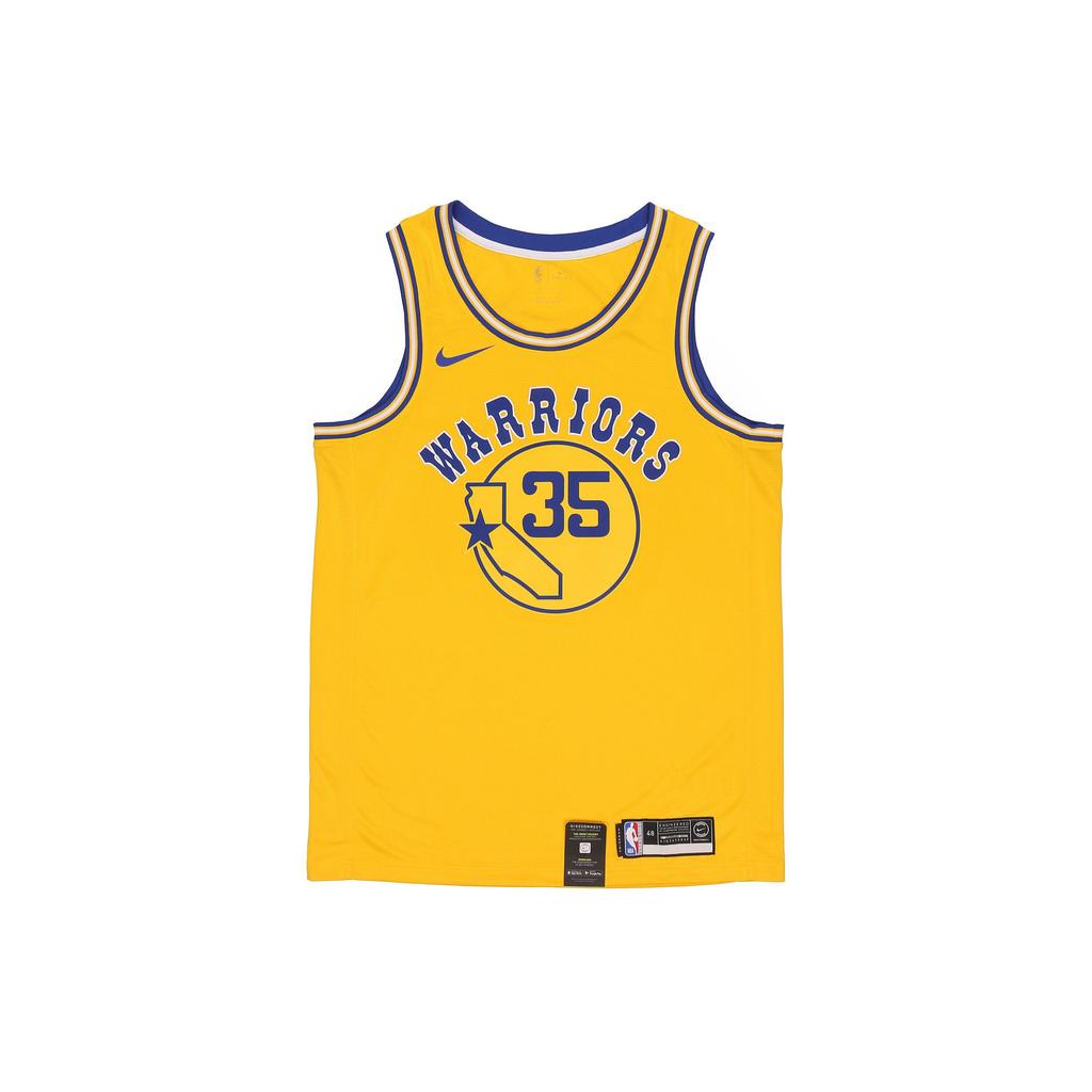 Nike Nba Golden State Warriors "- Durant Gold Hardwood Classics " Jersey AJ3878-729