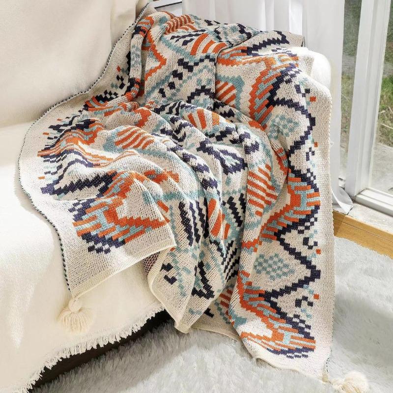 Nordic Style Office Air Conditioning Blanket Knitted Blanket Cover Leg Blanket Full Body Shawl Dormitory Nap Blanket