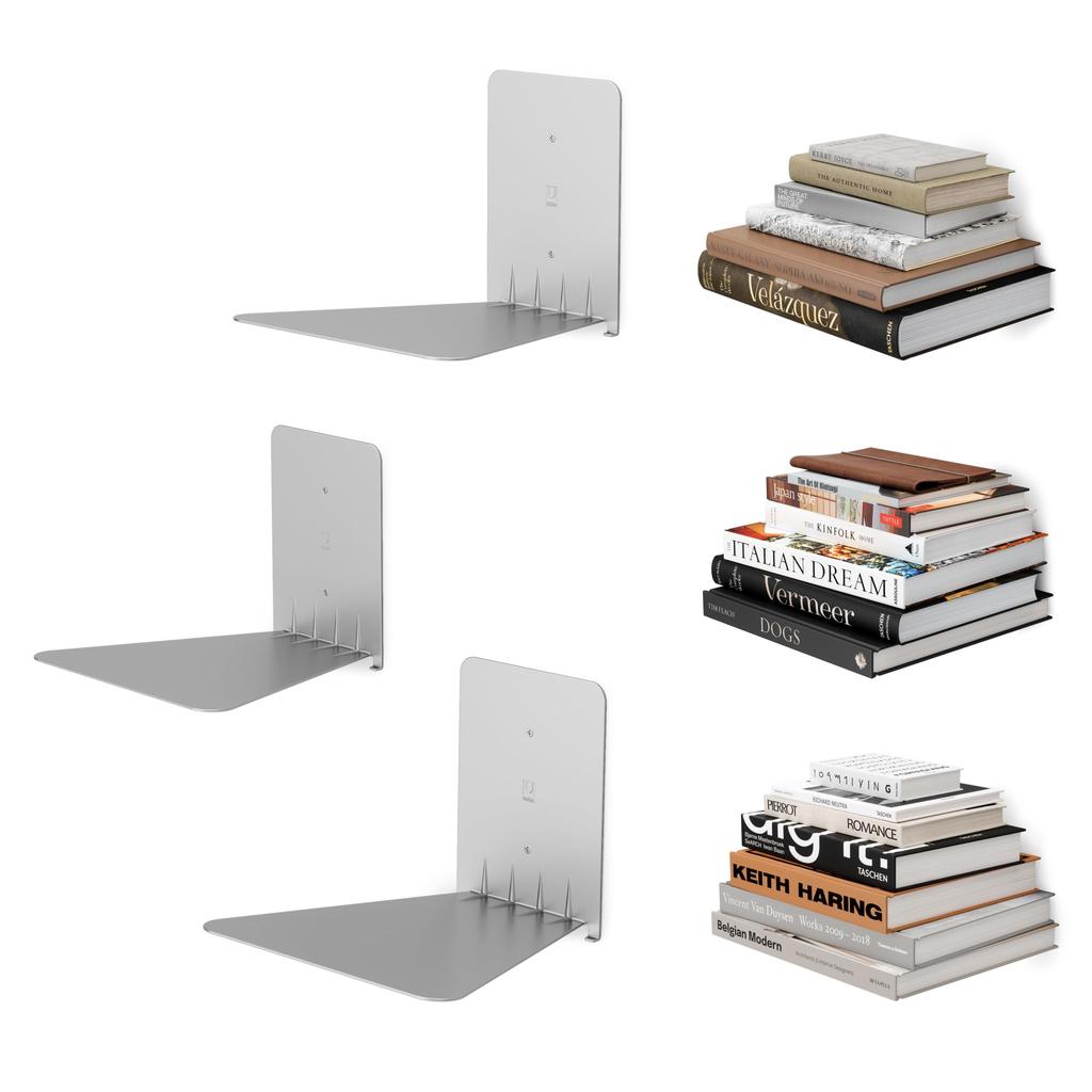 Umbra Wall-Mounted Storage Shelf, Silver, Large, CONCEAL, 21005073560, Pack of 3