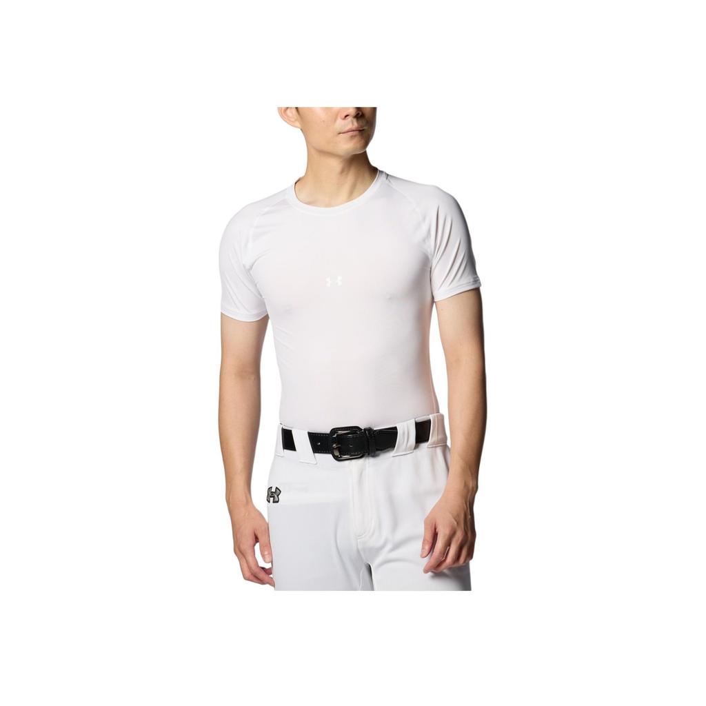 Under Armour Solid Color Crew Neck Short Sleeve T-Shirt Men tops White 1358643-100