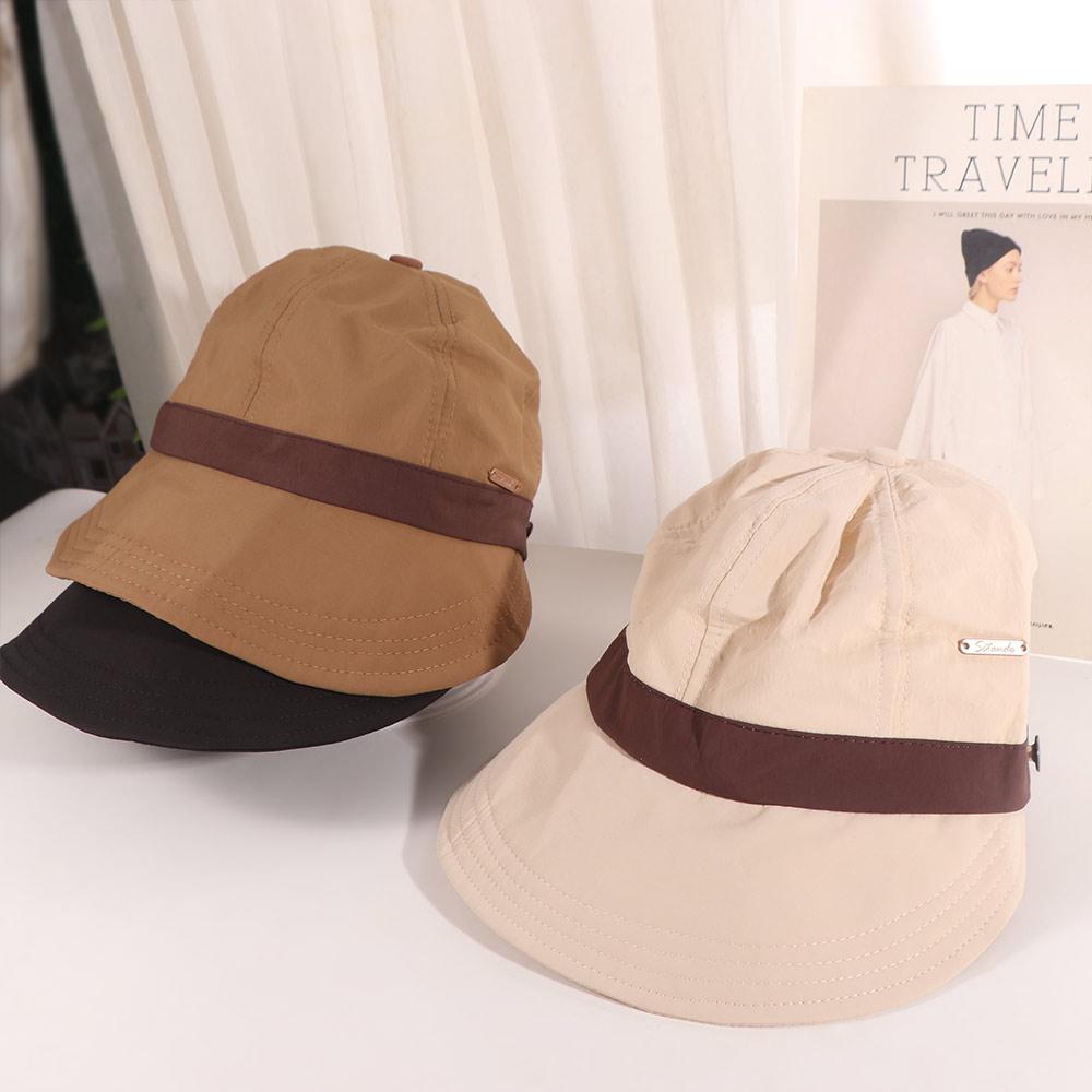 Solid Color Wide Brim Sun Hat Casual Duckbill Hat Casual Outdoor Beach Hat Camping