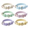 Streng ausgewählte neue Mikrofaserkunstleder kleine Gänseblümchen Katze Schmuckhalsband ultraleicht edel Haustierbedarf Halsband Auswahl