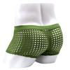 Men Sexy Hollow Out Shorts Briefs Low-rise Breathable Mesh Underwear Solid Color 3D