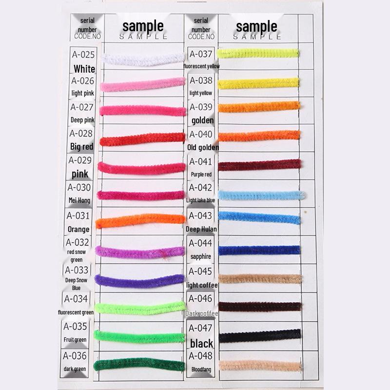 Chenille Stems Twist Sticks DIY Craft Pack for Kids - Solid Color Plush Strips