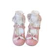 Cream Ice Cream Small Leather Shoes Women's New Thick-soled Sweet Japanese Jk Bow Mary Jane Shoes