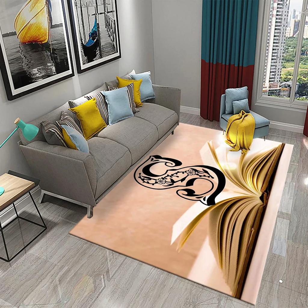 3D Letter Art Carpet Kitchen Bathroom Entrance Door Anti-Slip Mat Carpet Doormat Living Room Bedroom Home Decor Floor Mats Rug