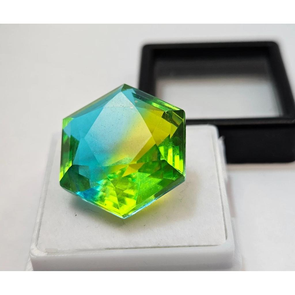 Fabulous Tourmaline 24+ Ct Hexagon Cut Certified Loose Gemstone
