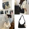 Spacious Casual Shoulder Bag For Women 2024 Trendy Solid Color Tote Style With Zipper Closure