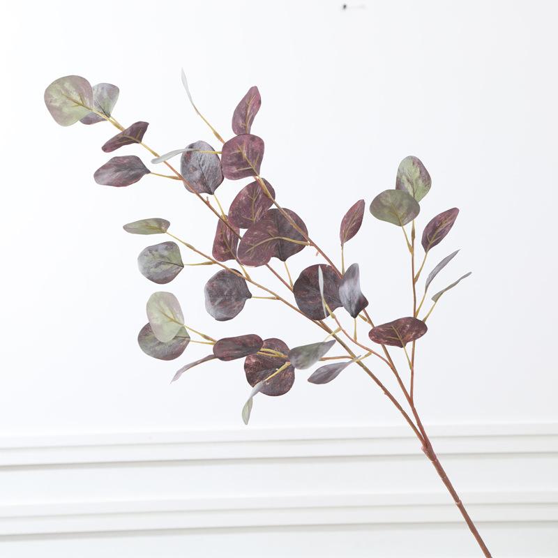 

Имитация зеленого круга эвкалиптового листа свадебный макет съемки реквизит украшение дома имитация растения оптовая продажа фиолетовый/красный