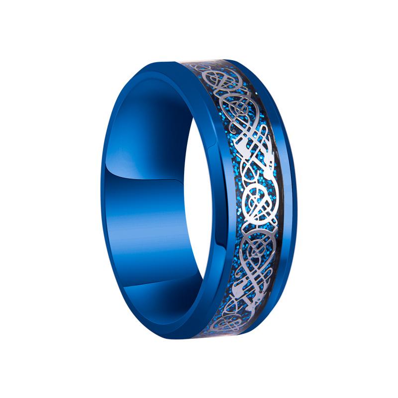24 New Dragon Pattern Men's Ring – Trendy and Popular Design