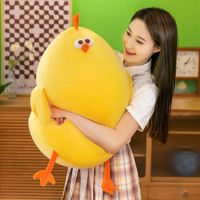My Extreme Outdoor Activities Unisex Funny Fat Chicken Plush Toys Pillow Soft Simulation Cute Plushie Dolls Neck Pillow Stuffed Animal For Boys Girls Festival Gifts