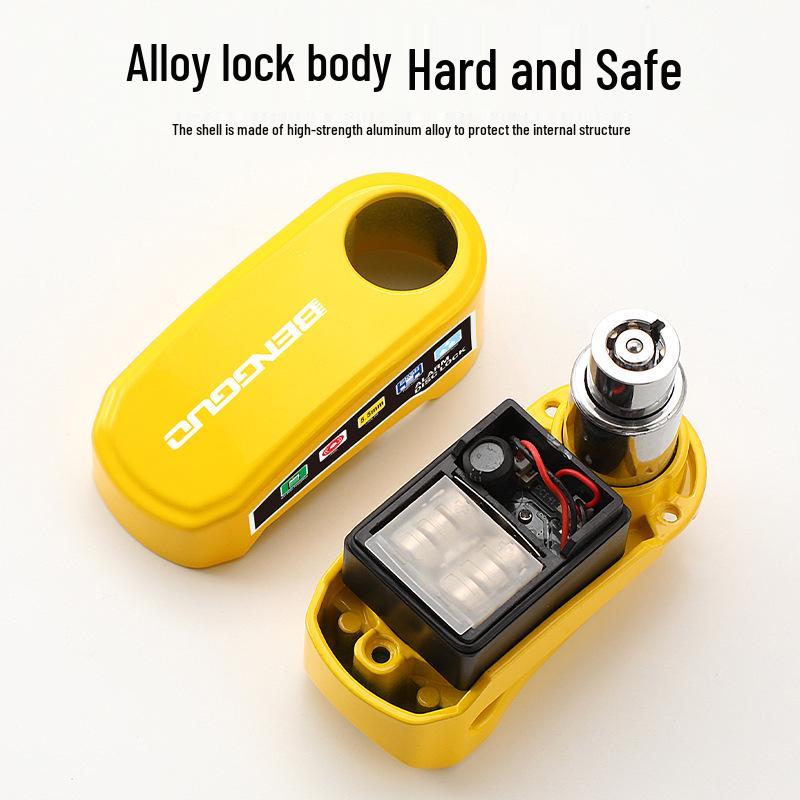 Głośny, Przenośny Zamek Antykradzieżowy na Tarczę Hamulcową do Rowerów i Motocykli