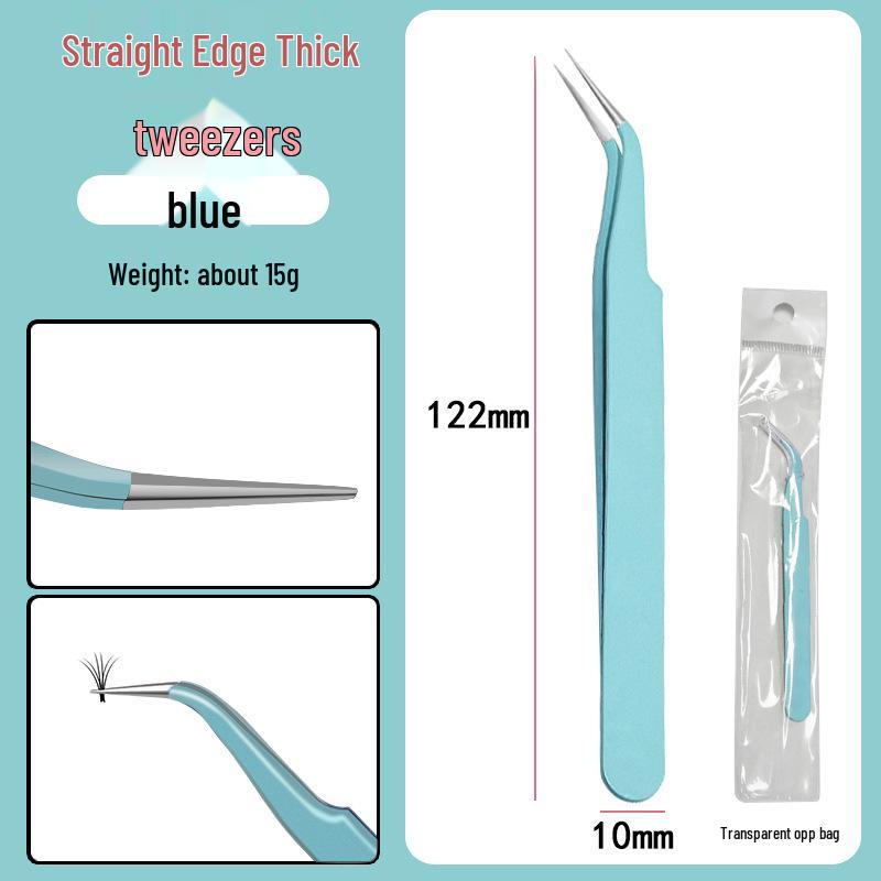 Colorful Stainless Steel Curved Tweezers for False Eyelashes and Planner Clips