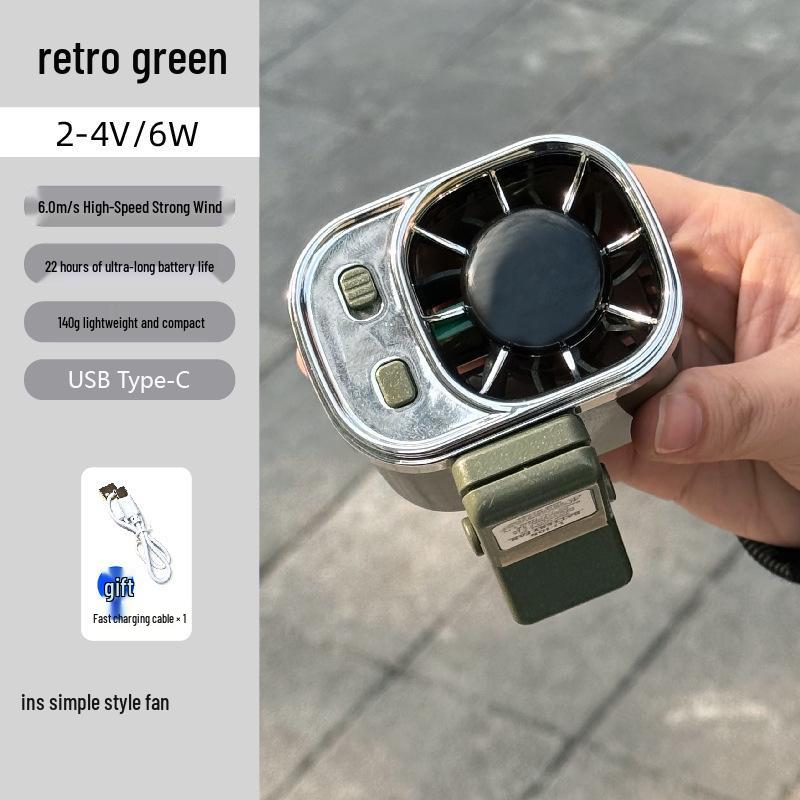 

2026 Leafless Waist Clip USB Fan - Portable, Clip-on, Handheld Mini Fan for Outdoor & Desktop Use. 6.6*5.5*7CM