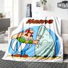 Personalisierbare Decke mit Namen und Persönlichkeit Asterix, Weich & Warm, für Sofa, Büro, Bett, Reise, Mittagspause, Geschenk, Geeignet für alle Jahreszeiten