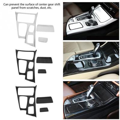 1 Set Auto Interieur Middenconsole Versnellingspook Paneel Afdeklijst voor BMW 5 Serie F10 2011-2016 Carbon