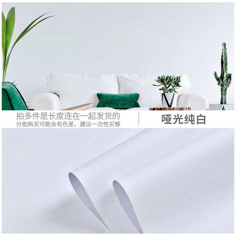 Vinyl Wall Solid Color Shiny Wallpapers Self-adhesive Decor Stickers Kitchen Cupboard Refrigerator Desktop Renovate Modern Film