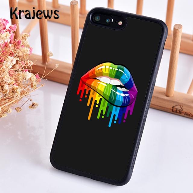 Krajews Gay Lesbian LGBT Rainbow Pride Soft Phone Case For iPhone 17 Air 16 15 14 plus 11 12 13 pro max coque Fundas