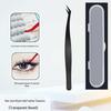 Golden Feather Adhesive-Free Eyelash Tweezers - Anti-Stick, False Lash Application Tool