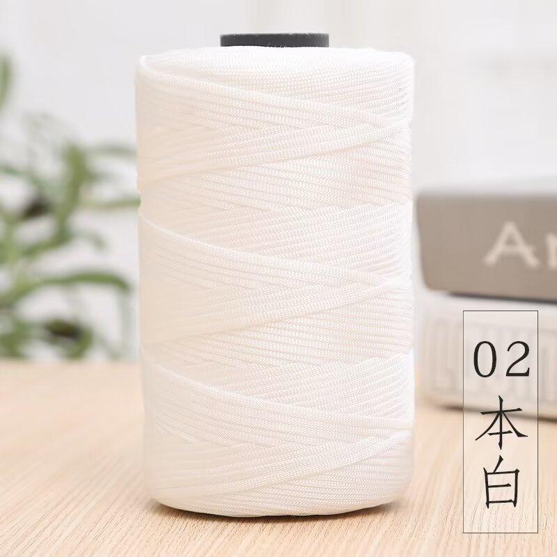 Mercerized Cotton And Linen Flat Belt Thread Light Body Ice Silk Thread Hand Crocheted Diy Hook Bag Hat Seat Cushion Hollow Thread