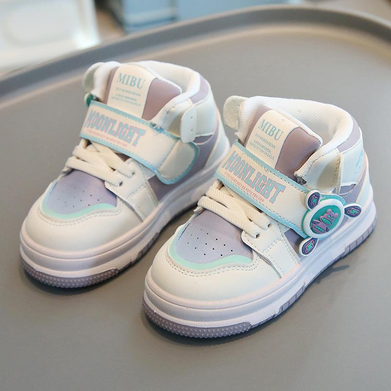 Children's Sports Shoes 2025 Spring and Autumn New Boys' Casual Shoes High-top Girls' Board Shoes Lightweight Soft-soled Baby Shoes List