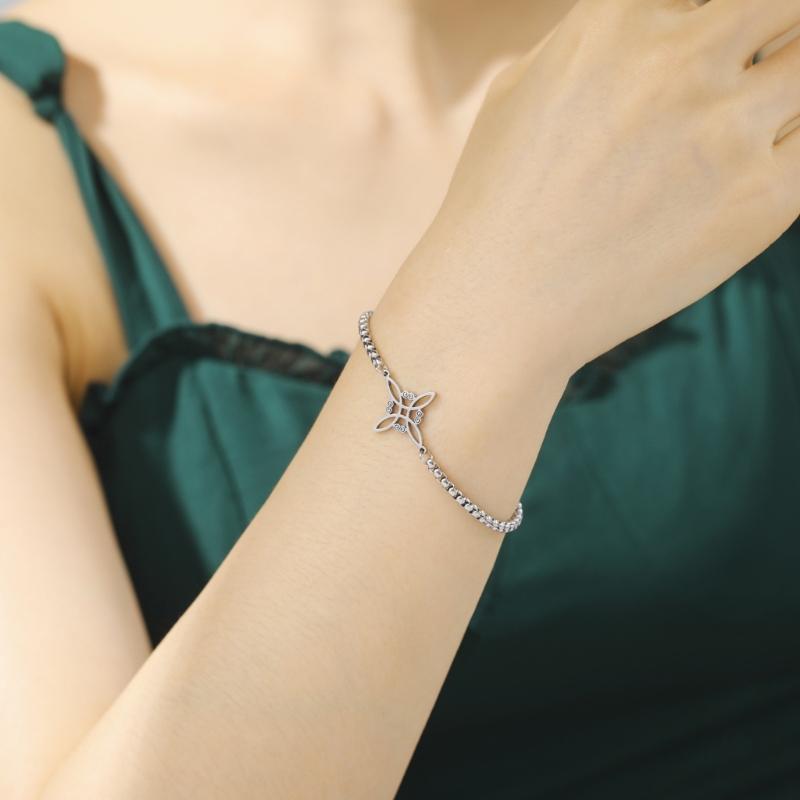 Witches Knot Bracelet For Women Stainless Steel Material Knot Wiccan Symbol Bracelet Adjustable Bracelet Jewelry Gifts