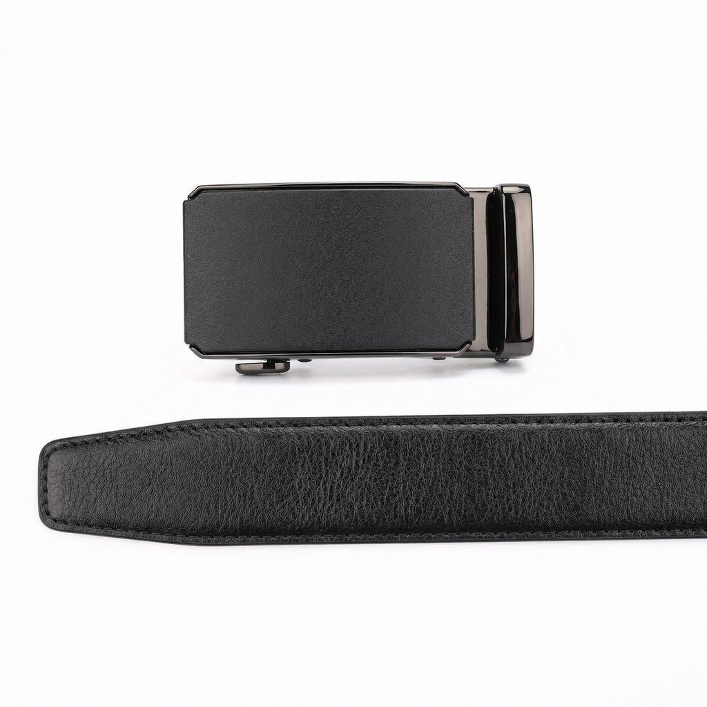 Men'S Belt Cowhide Automatic Buckle Casual High-End Leather Belt Middle-Aged And Young Business New Versatile Belt