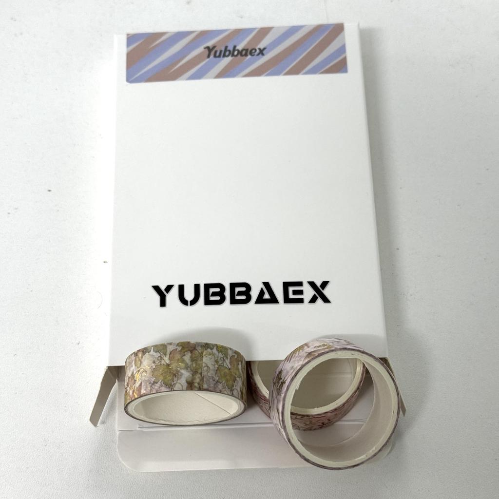 YUBBAEX Floral Masking Tape Plant Design with Silver Foil Washi Paper for Journal Wrapping 6-Roll Set Stamping, Tape, Art/DIY Crafts/Bullet