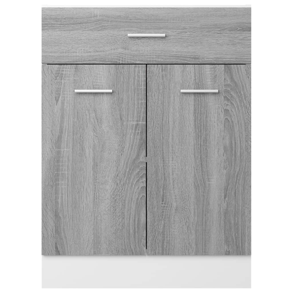 Vidaxl Freestanding Cabinet With Drawer, Sonoma Grey Oak, 60X46X81.5 Cm