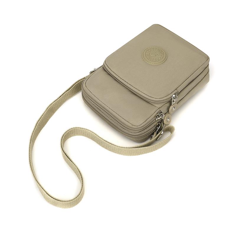 Lightweight Small Bag Large Capacity Multi-Layer Commuter Mobile Phone Bag Nylon Coin Purse