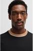 BOSS Medium Mercerized Cotton Slim Fit with Striped Black Men's T-Shirt Neck,