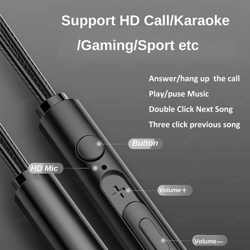 Wired Earphone 3.5mm AUX/Type C In-Ear HIFI 6D Surround Bass In-Ear Game Music Headsets With MIC For Samsung Huawei Xiaomi PC