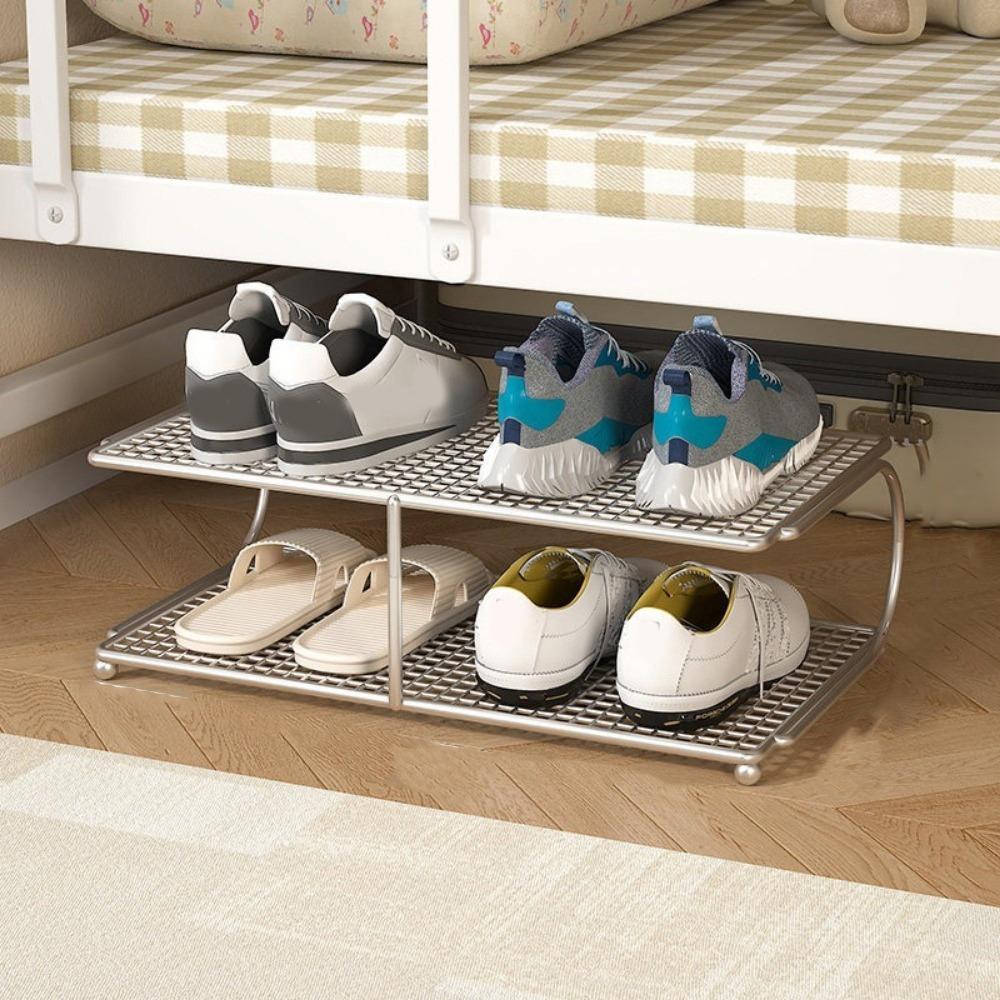 

Durable Large Capacity Metal Shoe Rack Space Saving Simple Multi-layer Shoe Rack Iron Kitchen Shelf Home Indoor