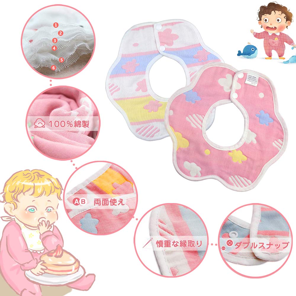 Śliniaczek z Kieszenią, Regulowany dla Chłopców i Usta, Prezent na Baby Shower [miniGray], Śliniaczki, Zestaw 10 sztuk, Torba, 100% Bawełna, 6-warstwowa Gaza, Obracany o 360 stopni,