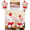 Apple Kt Cat Plush Toy With Short Pile Fur Soft Doll For Girls Sleep Pillow And Gift
