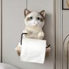 3d Cat Tissue Holder Cat Toilet Paper Holder Realistic 3d Cat Wall-mounted Toilet Paper Holder for Bathroom Kitchen Unique