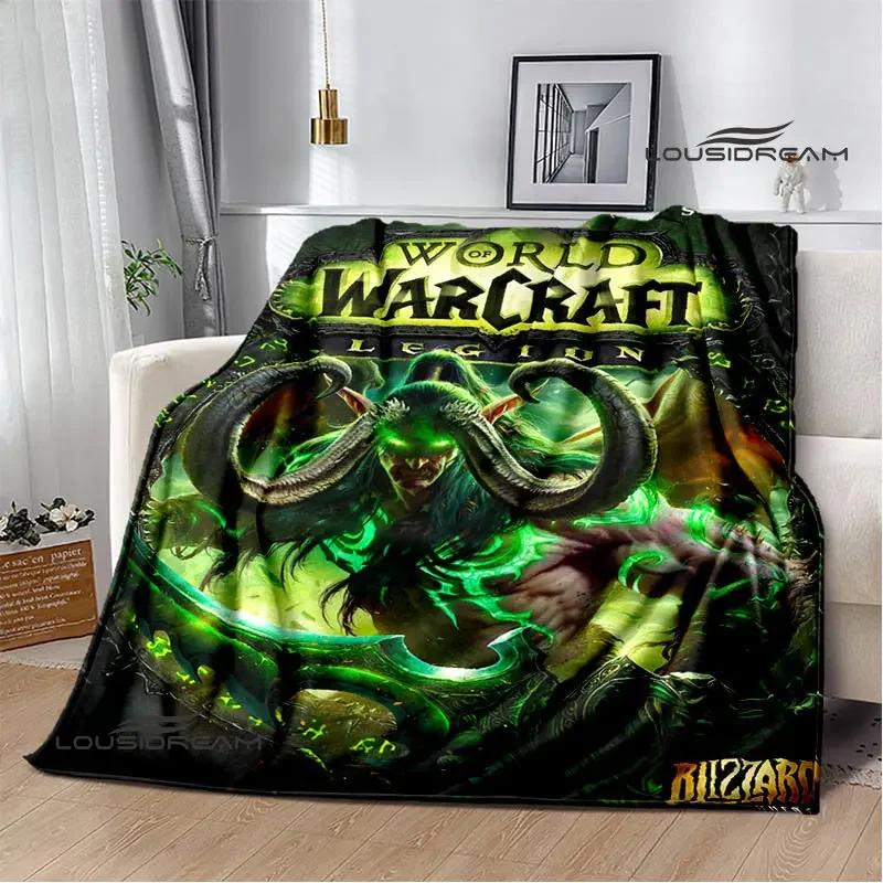 Game World of Warcraft Printed Blanket Kids Warm Flannel Soft and Comfortable Blankets Home travel blanket birthday gift