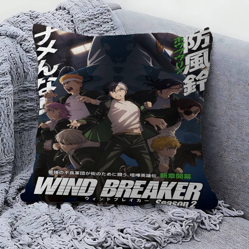 

Чехол на подушку с аниме-принтом WIND BREAKER для спальни и гостиной, декоративный чехол на диванную подушку 30X30cm