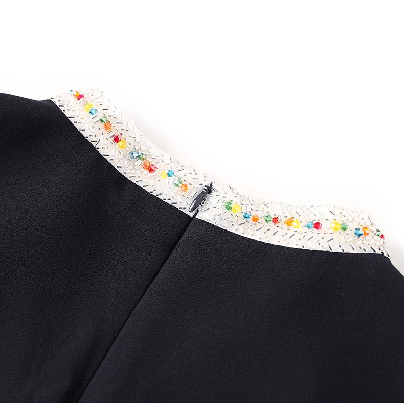 Beaded Luxury Waist-Hugging Dress – Noble Socialite Style for Women