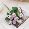 Artificial Eucalyptus Leaves & Silk Roses Bouquet, Fake Flowers for Vase, Home Outdoor Garden Festival Wedding Party Table Decor