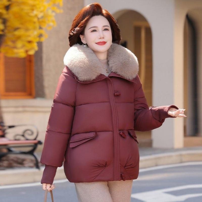 Winter New Bread Clothes, Women's Padded Jackets, Thickened Warm Padded Clothes, Removed Fur Collar Jackets