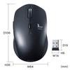 Sanwa Supply Mouse Combo (Bluetooth + 2.4GHz Wireless Compatible), Silent Buttons, Blue LED, 5 Buttons (Back & Forward), Medium, Black, MA-WBTBL193BK