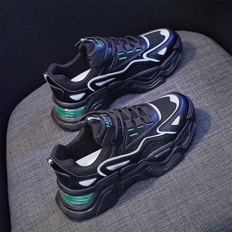 

Daddy shoes women s ins tide 2025 spring and autumn new versatile thick-soled mesh breathable and lightweight casual sports women s shoes 41 чёрный