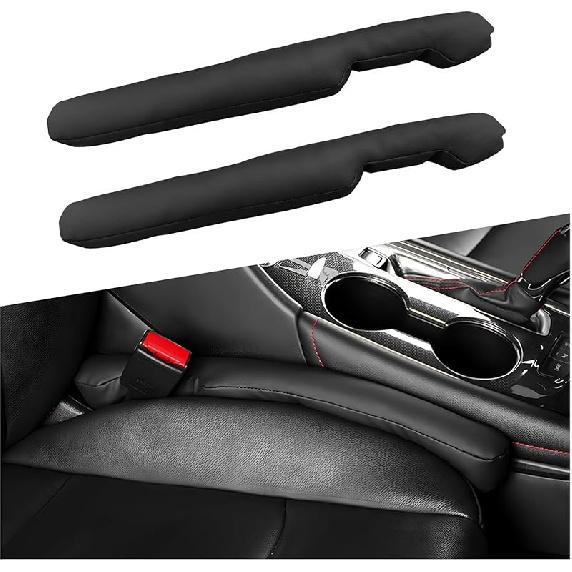 2 PCS Leather Car Seat Gap Filler, Auto Seat Blocker Organizer Fill The Gap Between Seat And Console, Universal Gap Filler Plug Stop Things From