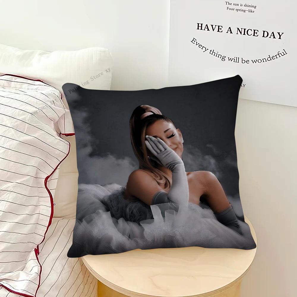 A- Arianas Singer G-Grande Pillow Case Square Pillow Bedroom Sofa Leisure Comfort Cushion Car Living Room Home Decoration