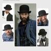 Velká velikost 100% plstěný cylindr pro muže Formální fedora pro ženy Halloween Klobouk buřinka Klobouk pro gentlemana Trilby Čarodějnická čepice 54-62 cm