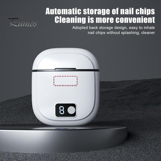 Electric Nail Clipper with LED Light 3 Speeds Rechargeable Nail Trimmer for Adults Kids Seniors Efficient Automatic Nail Cutter with Display Portable