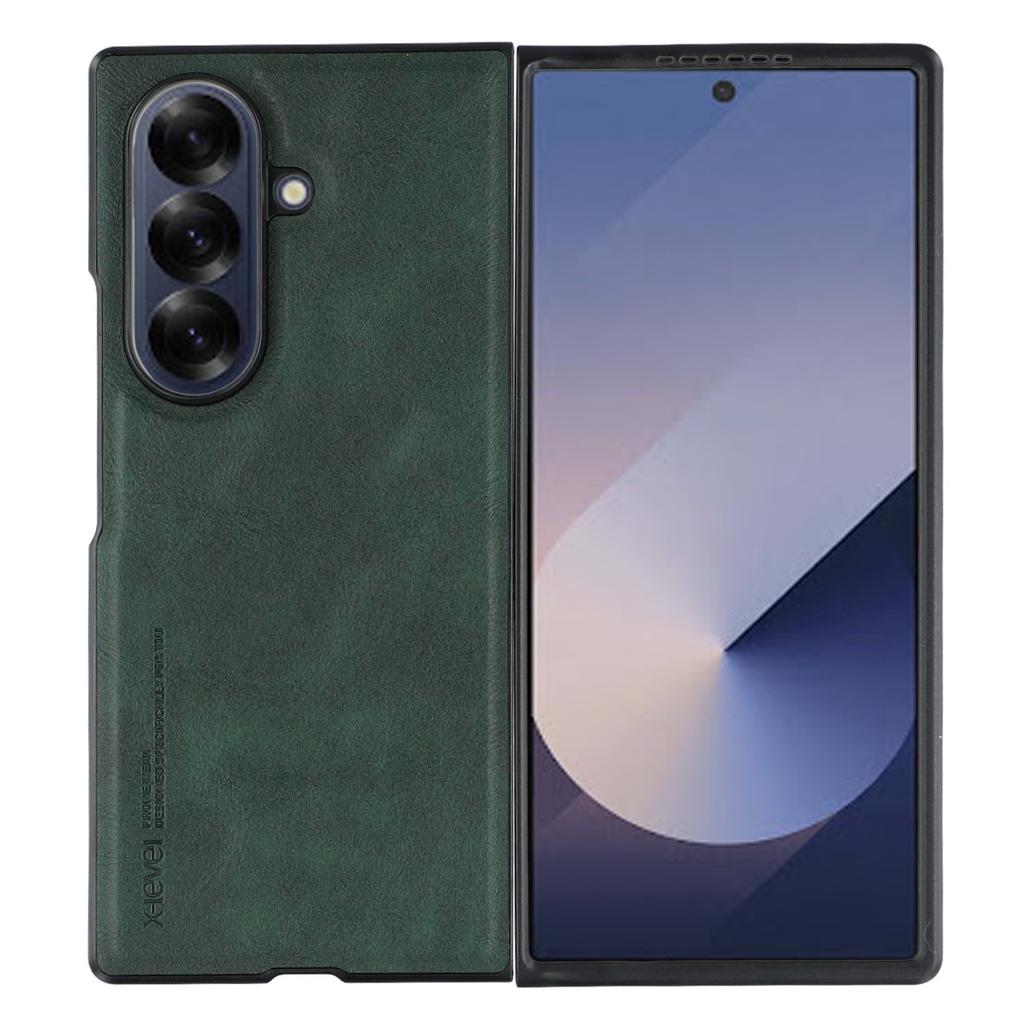 X-LEVEL Bojue-3 Series For Samsung Galaxy Z Fold7 5G Case Leather Coated PC+TPU Phone Back Cover