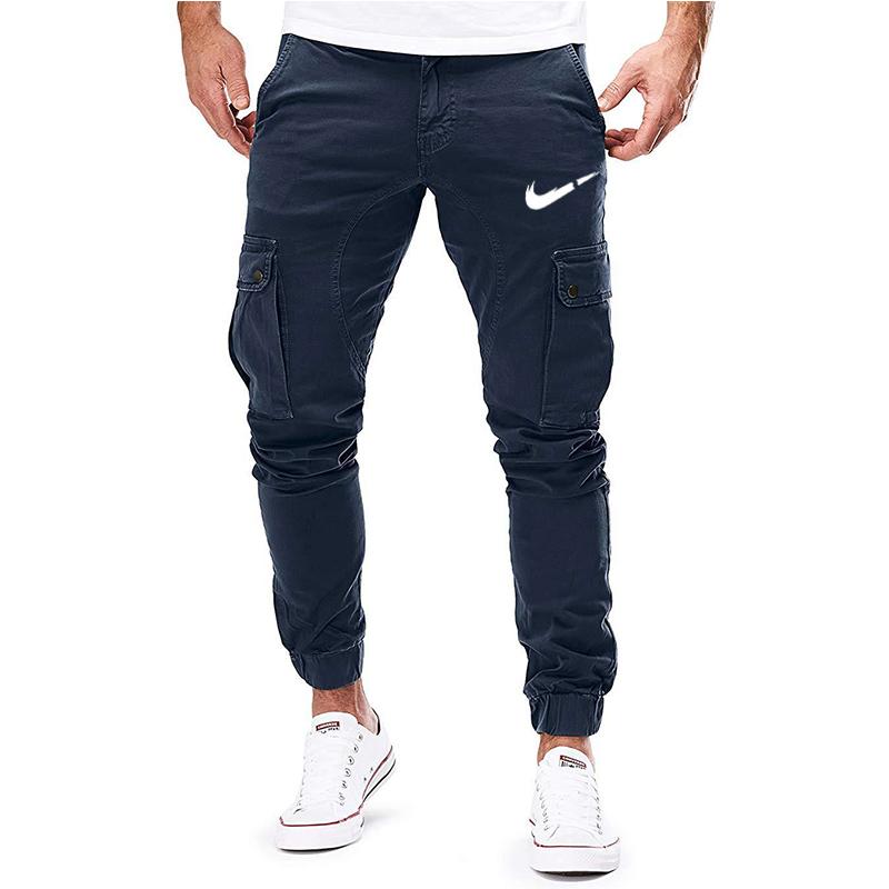 Pantaloni cargo da uomo Pantaloni cargo in cotone elasticizzato in vita taglie forti Pantaloni da lavoro multi tasche maschili Pantaloni da esterno casual da uomo